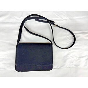 Talbots Black Crossbody Wallet Purse Organizer Bag Adjustable Strap